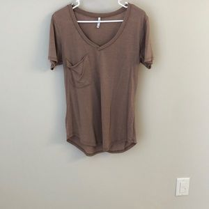 Z Supply Brown Pocket Tee, Size Medium, EUC.
